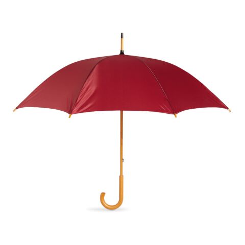 Regenschirm mit Holzgriff 190T Polyester bordeaux | ohne Werbeanbringung | Nicht verfügbar | Nicht verfügbar | Nicht verfügbar