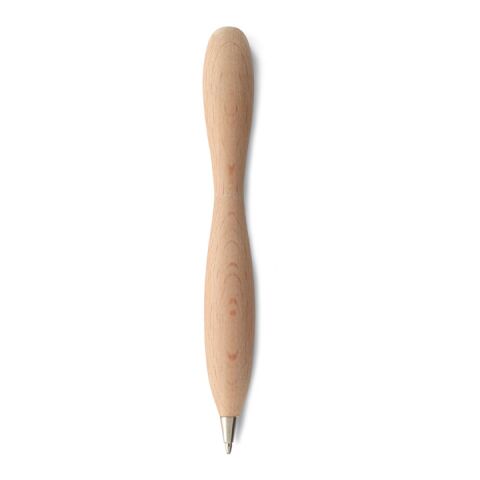 Kugelschreiber geschwungen aus Holz holzfarben | ohne Werbeanbringung | Nicht verfügbar | Nicht verfügbar