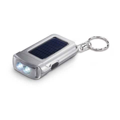 Schlüsselring mit Taschenlampe mattsilber | ohne Werbeanbringung | Nicht verfügbar | Nicht verfügbar