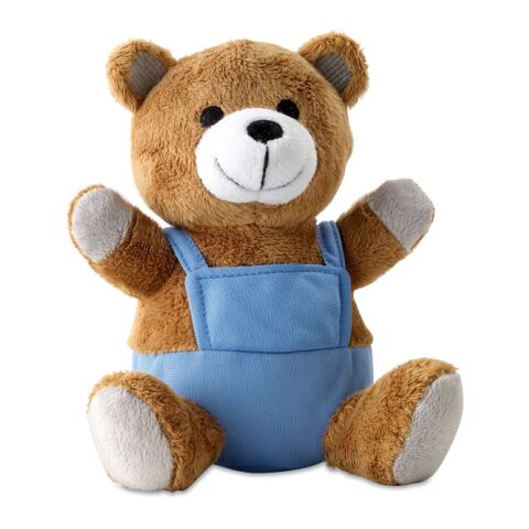 Teddybär mit Latzhose blau | ohne Werbeanbringung | Nicht verfügbar | Nicht verfügbar | Nicht verfügbar