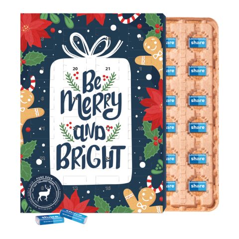 Marken Wand Adventskalender ECO ohne Werbeanbringung | 24 share Schokotäfelchen