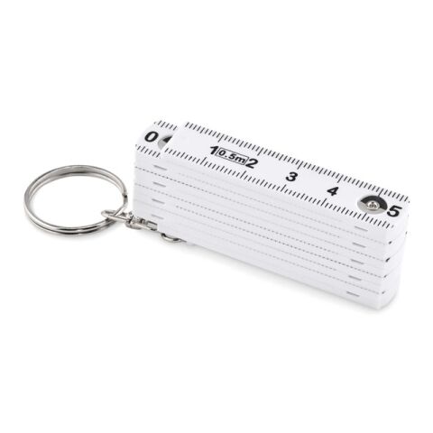 Schlüsselring Zollstock 50cm weiß | ohne Werbeanbringung | Nicht verfügbar | Nicht verfügbar