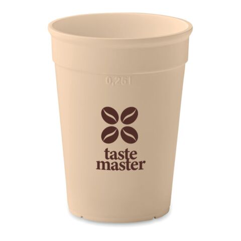 Recycelter PP-Becher 300 ml beige | ohne Werbeanbringung | Nicht verfügbar | Nicht verfügbar