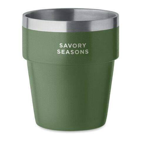 Doppelwandiger Trinkbecher 250 ml dunkelgrün
