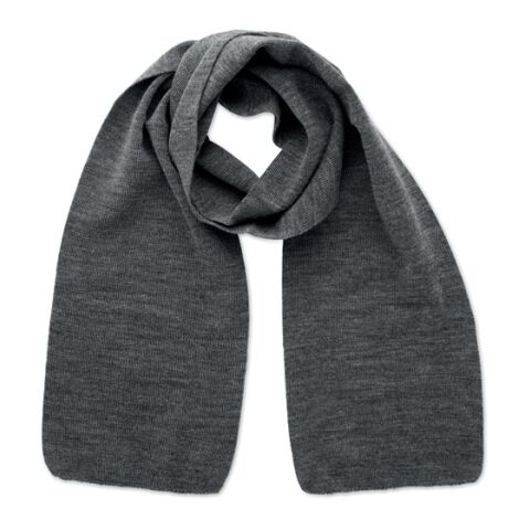 Werbeartikel Schal RPET-Polyester – weiß schwarz – mit Logo bedruckt