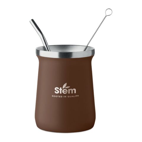 Yerba-Mate-Becher 240ml braun | ohne Werbeanbringung | Nicht verfügbar | Nicht verfügbar