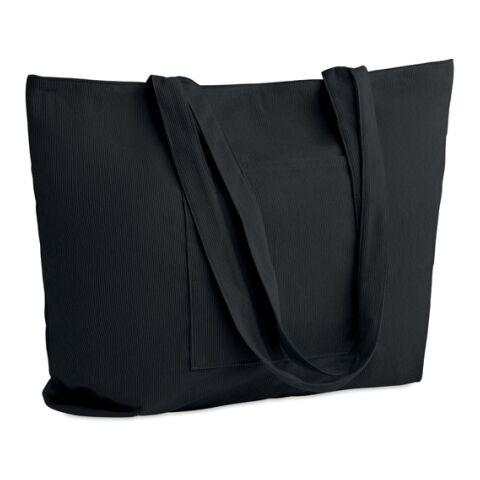 Einkaufstasche Kord-Polyester schwarz | ohne Werbeanbringung | Nicht verfügbar | Nicht verfügbar | Nicht verfügbar