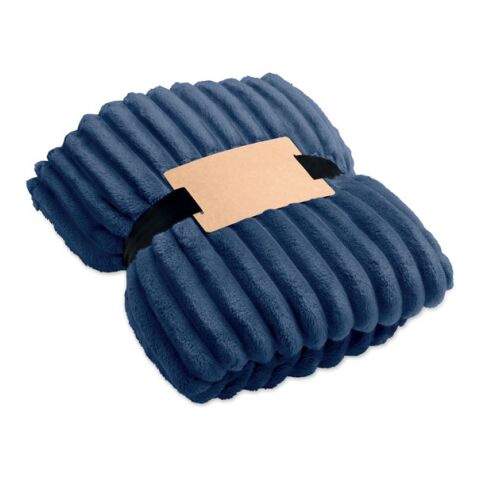 RPET-Fleece-Decke blau