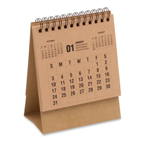 4-Jahres-Tischkalender beige