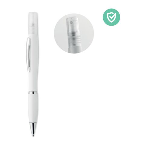 Antibakterieller Stift mit ABS und Sprühbehälter weiß | ohne Werbeanbringung | Nicht verfügbar | Nicht verfügbar