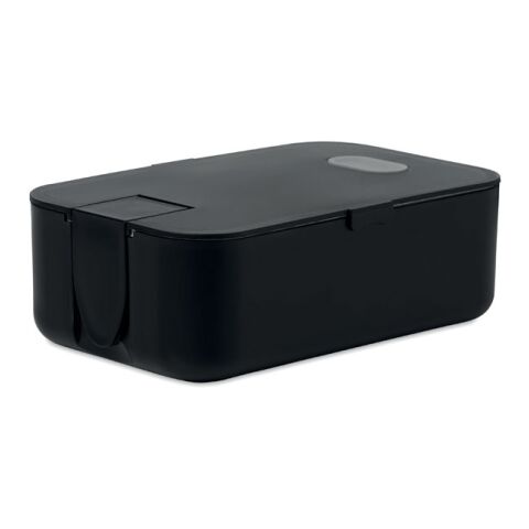 Lunchbox PP mit Smartphone-Halter schwarz | ohne Werbeanbringung | Nicht verfügbar | Nicht verfügbar | Nicht verfügbar