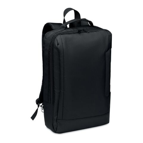 Laptop Rucksack 300D RPET &quot;Singapore&quot; schwarz | ohne Werbeanbringung | Nicht verfügbar | Nicht verfügbar | Nicht verfügbar