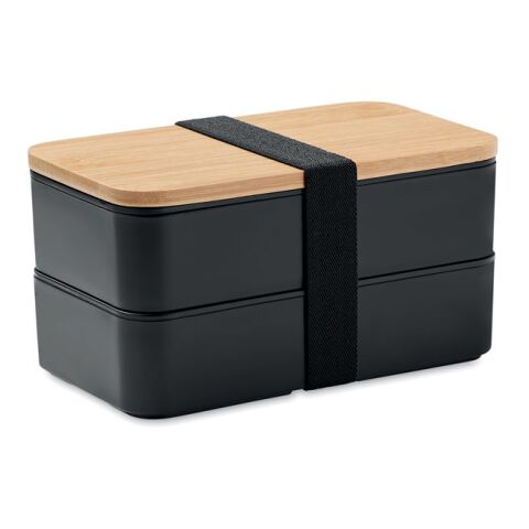 Lunchbox PP mit deckel aus Bambus schwarz | ohne Werbeanbringung | Nicht verfügbar | Nicht verfügbar | Nicht verfügbar