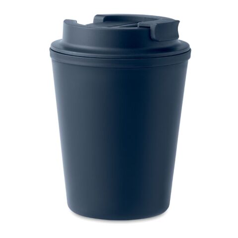 Becher recyceltes PP 300 ml mit Trinkdeckel marineblau | ohne Werbeanbringung | Nicht verfügbar | Nicht verfügbar
