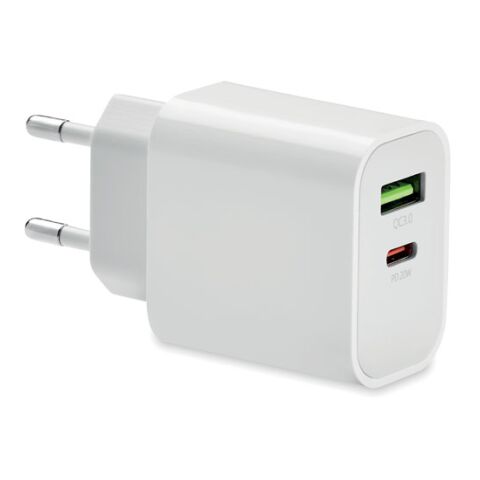 18W 2-Port USB-Ladegerät EU-Ste weiß | ohne Werbeanbringung | Nicht verfügbar | Nicht verfügbar | Nicht verfügbar