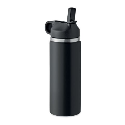 Doppelwandige Flasche 500 ml aus recyceltem Edelstahl schwarz | ohne Werbeanbringung | Nicht verfügbar | Nicht verfügbar | Nicht verfügbar
