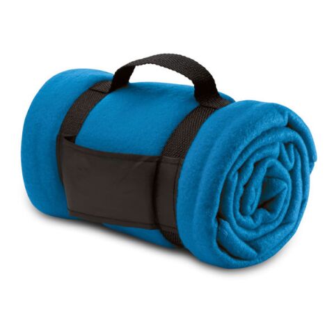 Fleece-Decke mit Trageriemen aus Nylon königsblau | ohne Werbeanbringung | Nicht verfügbar | Nicht verfügbar | Nicht verfügbar
