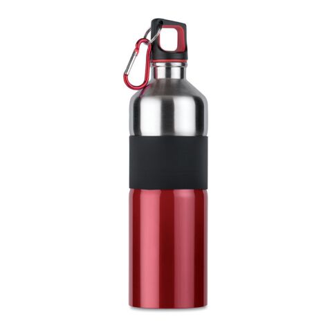 Trinkflasche aus Edelstahl zweifarbig rot | ohne Werbeanbringung | Nicht verfügbar | Nicht verfügbar | Nicht verfügbar
