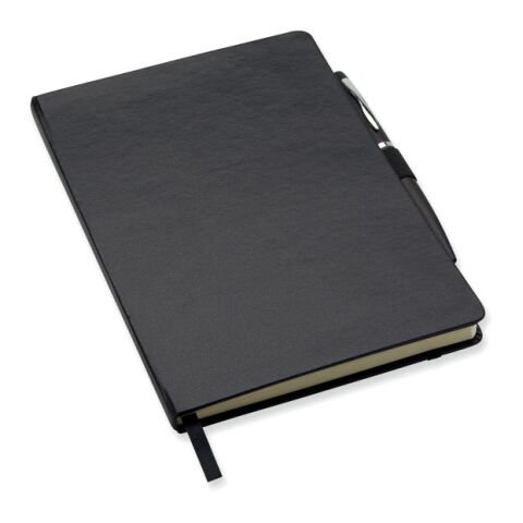 DIN A5 Notizbuch mit Stift schwarz | ohne Werbeanbringung | Nicht verfügbar | Nicht verfügbar
