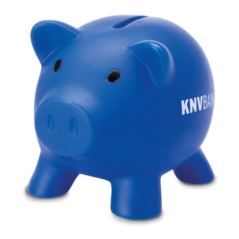 Werbeartikel Sparschwein Schweinsiki – blau – mit Logo bedruckt