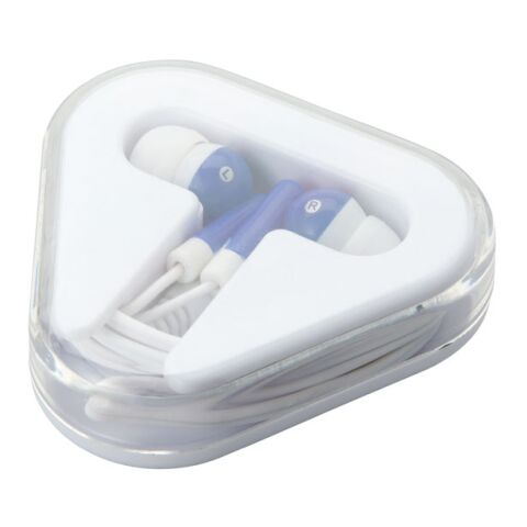 Kopfhörer in dreieckigem Etui blau | ohne Werbeanbringung | Nicht verfügbar | Nicht verfügbar | Nicht verfügbar