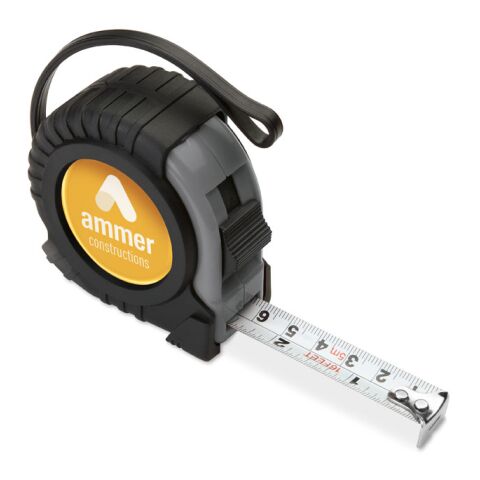 Werbeartikel Rollbandmaß 5 m – grau – mit Logo bedruckt