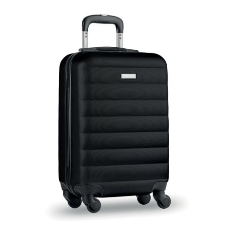 Werbeartikel Hartschalen Trolley – schwarz – mit Logo bedruckt