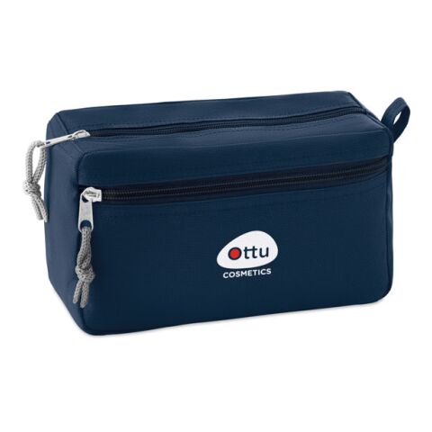 Werbeartikel PVC free toilet bag – blau – mit Logo bedruckt