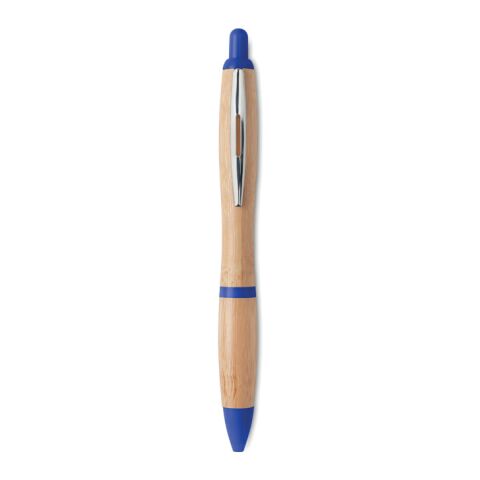 Druckkugelschreiber ABS/Bambus königsblau | ohne Werbeanbringung | Nicht verfügbar | Nicht verfügbar