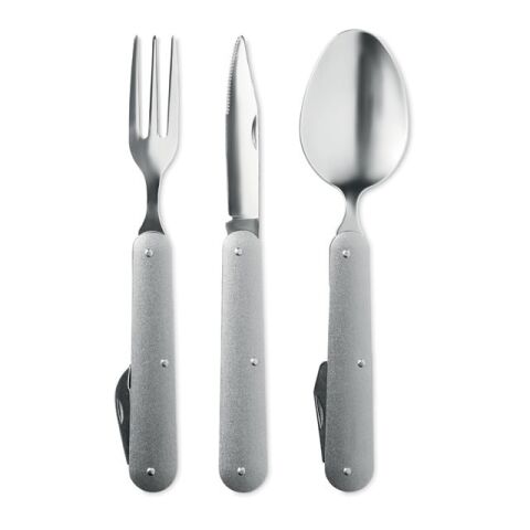 Camping Besteck transparent grau | ohne Werbeanbringung | Nicht verfügbar | Nicht verfügbar | Nicht verfügbar