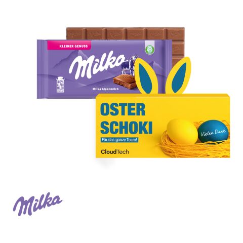 Milka Schokoladentafel mit Hasenohren
