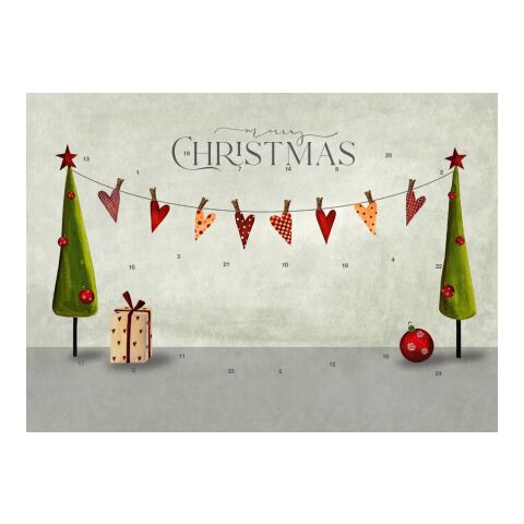 Classic Wand-/Tisch-Adventskalender mit Motivauswahl weiß | Herzige Weihnacht | Digitaldruck