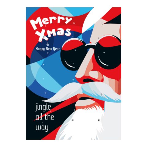 Classic Wand-/Tisch-Adventskalender mit Motivauswahl Cool Santa | ohne Werbeanbringung