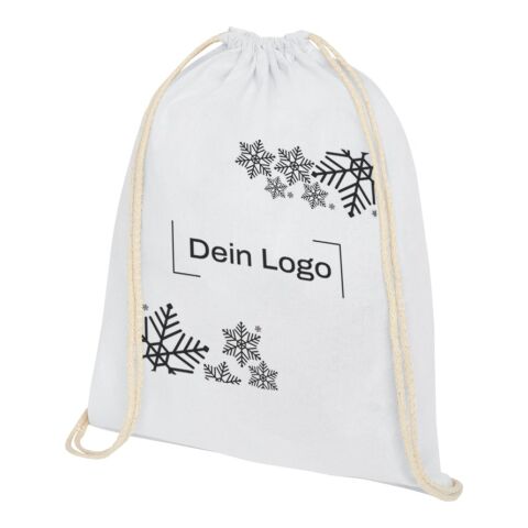 *Christmas* Oregon Beutel Weiß | Schneeflocken | 4C DTF Transfer