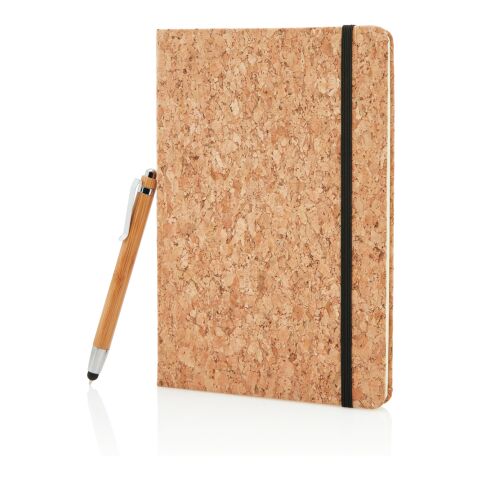 Kork A5 Notizbuch mit Bambus Stift und Stylus
