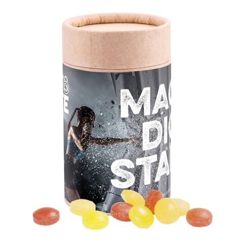 Papierdose Eco Midi 4c Euroskala | Mini Bonbons Fruchtmix