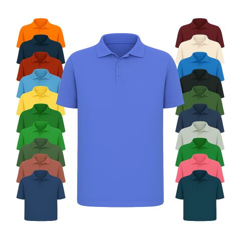 Polo Shirt in Sonderfarbe PMS Wunschfarbe | XL | ohne Werbeanbringung | ohne Werbeanbringung | ohne Werbeanbringung | Weiß | Wie Hauptfarbe