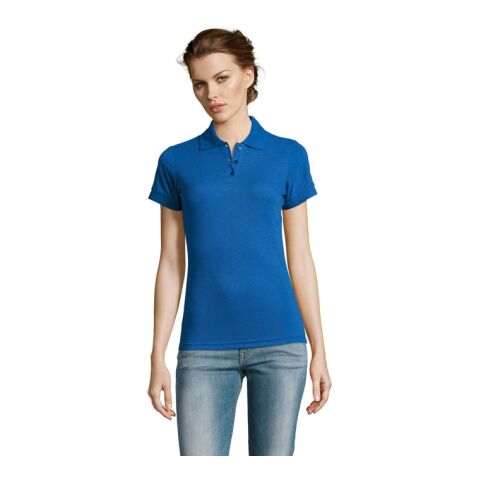 PRIME DAMEN POLO 200g königsblau | XL | 1-farbiger Siebdruck | Rückseite | 200 mm x 270 mm | Nicht verfügbar
