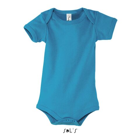 BAMBINO BABY BODY 180g aqua | S | 1-color Siebdruck | Vorderseite | 120 mm x 150 mm | Nicht verfügbar