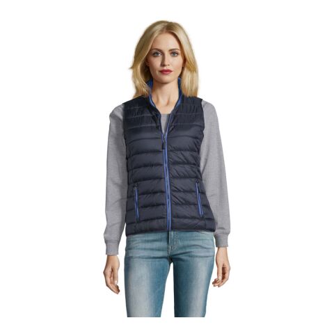 WAVE DAMEN BODYWARMER 180g navy | M | Stickerei | Vorderseite Brust | 100 mm x 40 mm | 40
