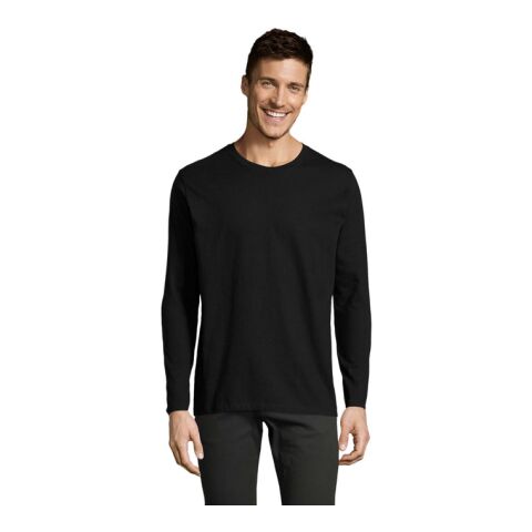 IMPERIAL LSL MEN T-Shirt190 tiefschwarz | XL | 1-farbiger Siebdruck | Vorderseite | 280 mm x 400 mm | Nicht verfügbar