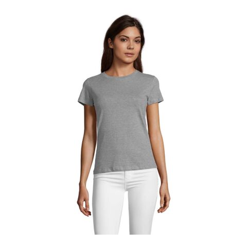REGENT FIT WOMEN 150g grau melange | M | 1-farbiger Siebdruck | Rückseite | 280 mm x 400 mm | Nicht verfügbar