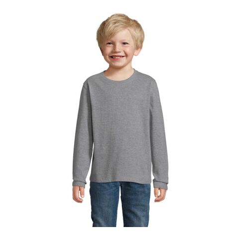 IMPERIAL Kinder lsl 190g grau melange | 4XL | 1-farbiger Siebdruck | Linker Arm | 60 mm x 50 mm | Nicht verfügbar