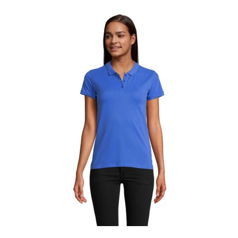 PLANET WOMEN Polo 170g königsblau | XL | 1-farbiger Siebdruck | Vorderseite Brust | 100 mm x 100 mm | Nicht verfügbar