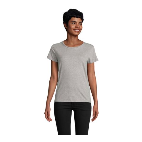 PIONEER WOMEN T-Shirt 175g grau melange | L | 1-farbiger Siebdruck | Rechter Arm | 100 mm x 70 mm | Nicht verfügbar