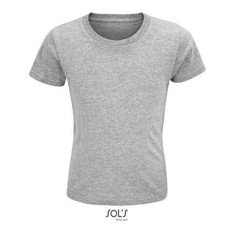 CRUSADER KINDERT-SHIRT 150g grau melange | XXL | 1-farbiger Siebdruck | Vorderseite | 200 mm x 220 mm | Nicht verfügbar