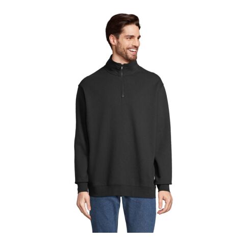 CONRAD Sweater Zip Kragen schwarz | M | 1-color Siebdruck | Vorderseite | 280 mm x 300 mm | Nicht verfügbar