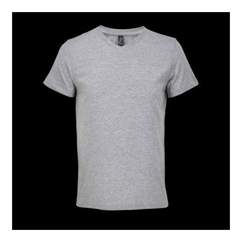 REGENT V  V-NECK T-SHIRT grau melange | L | ohne Werbeanbringung