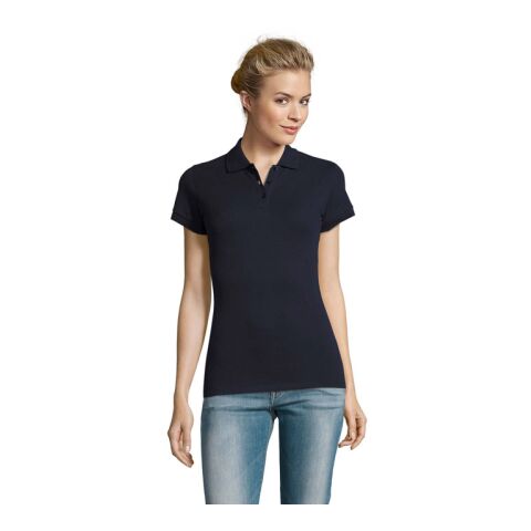 PERFECT DAMEN POLO 180g navy blau | M | 1-farbiger Siebdruck | Vorderseite | 200 mm x 200 mm | Nicht verfügbar