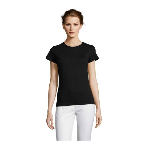 MISS DAMENT-SHIRT 150g tiefschwarz | S | 1-farbiger Siebdruck | Vorderseite Brust | 100 mm x 100 mm | Nicht verfügbar